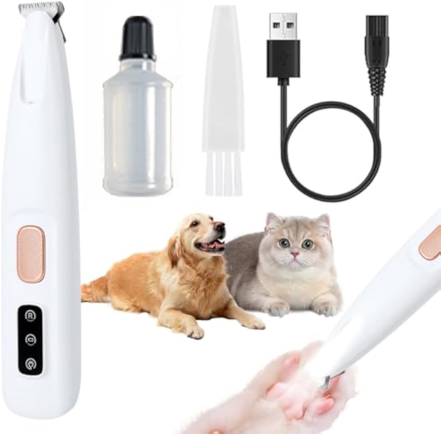 Pet Paw Trimmer With LED Light